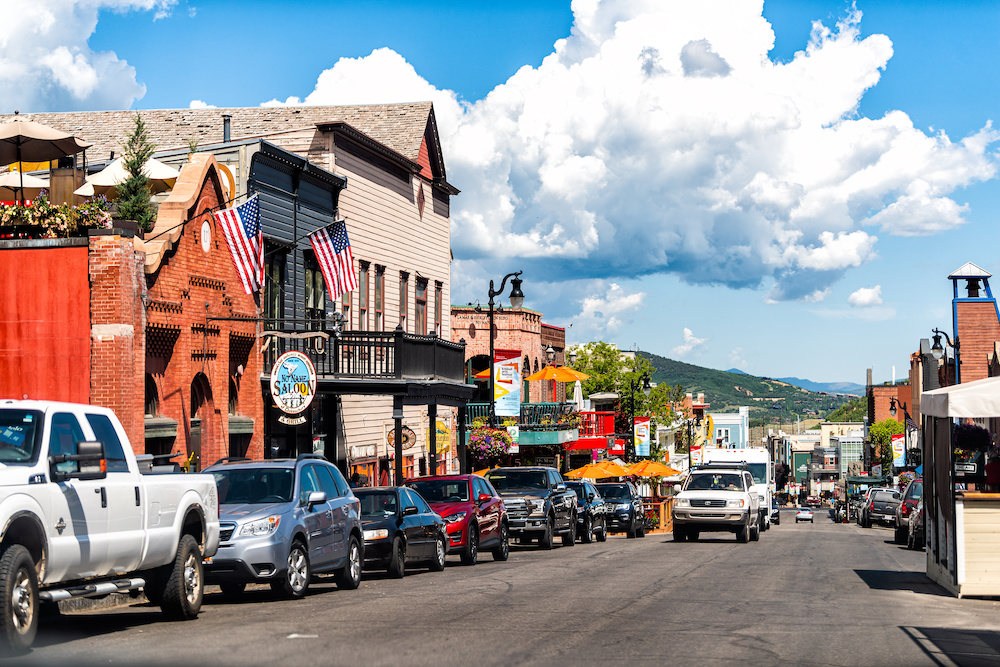 Downtown Park City in the summer