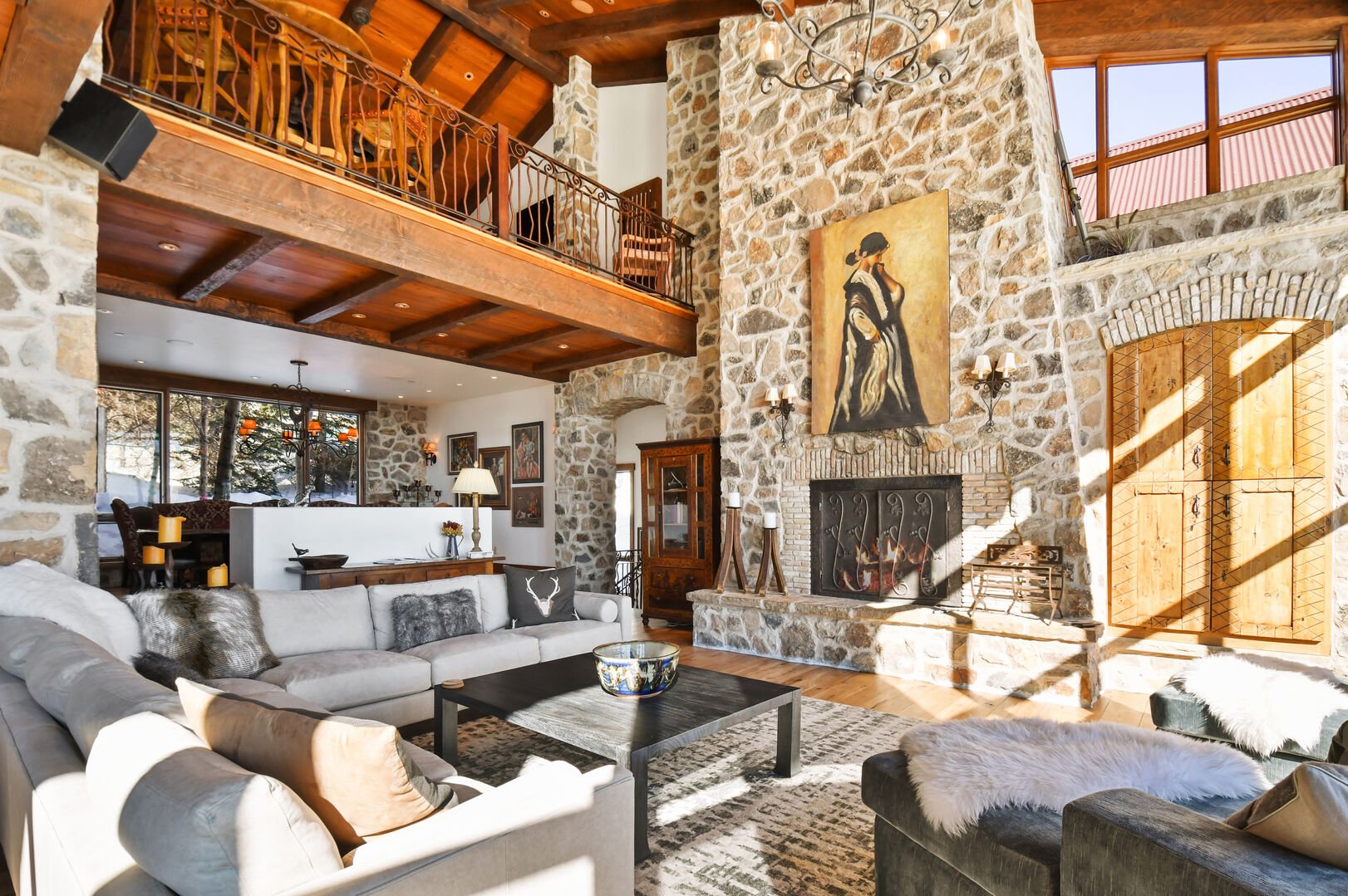 Check out the living room in one of our Deer Valley vacation rental homes 