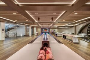Two lane bowling alley at Mountainhead