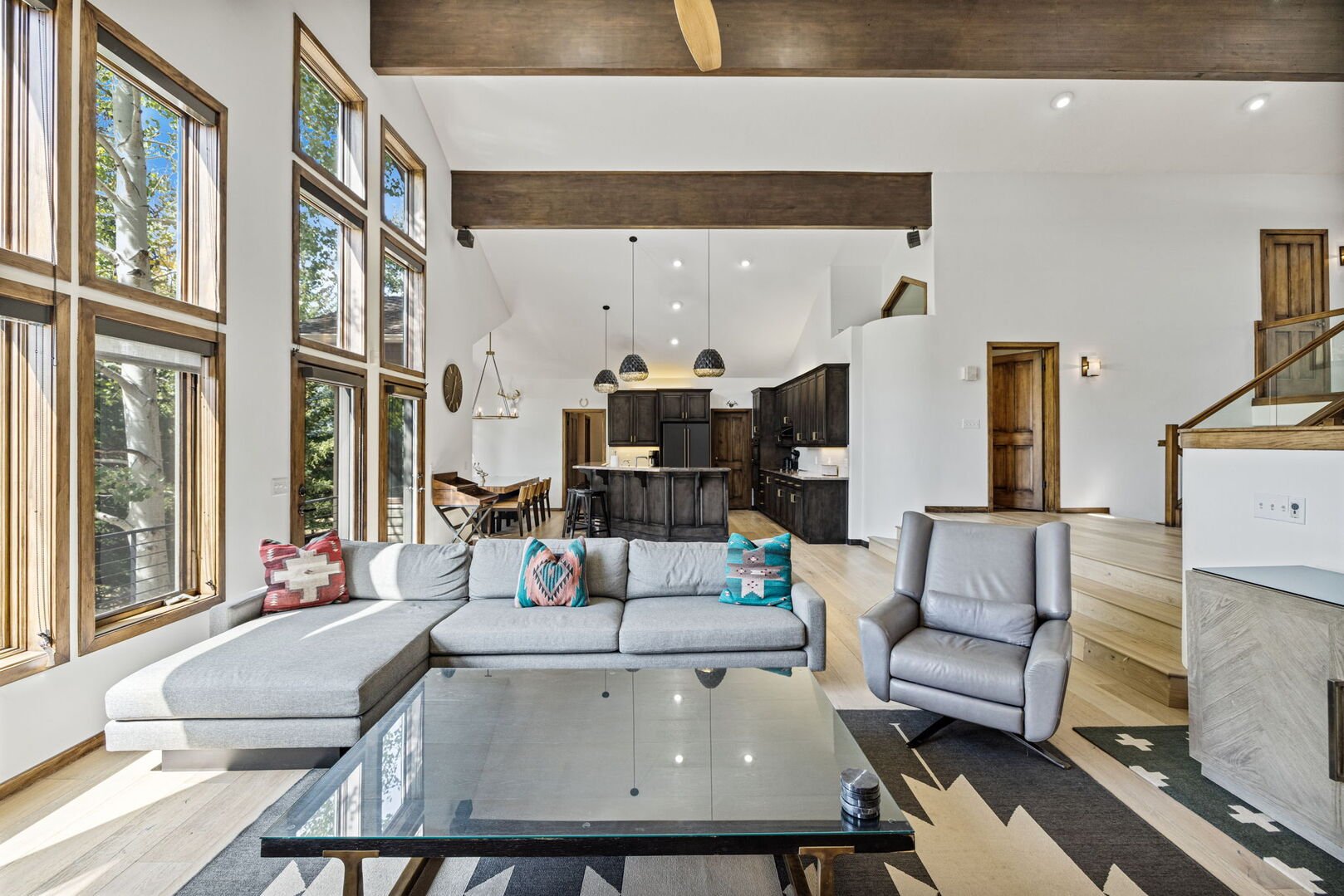 The modern and inviting living area at Deer Valley Bliss