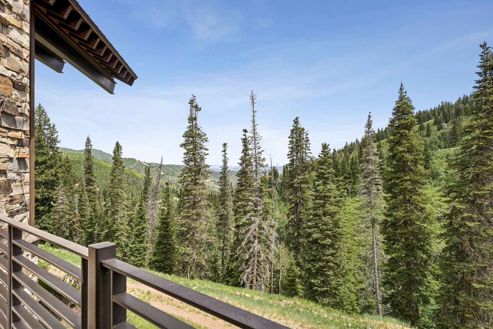 park city mountain views from the deck at Grandview