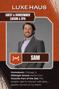 meet sam, one of the newest team members at luxe haus