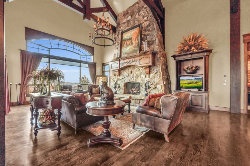Living area in one of our luxury Park City rentals