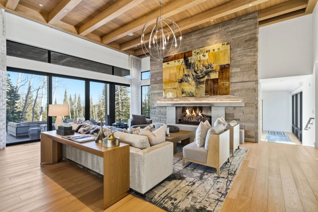 Living room in one of our Park City homes