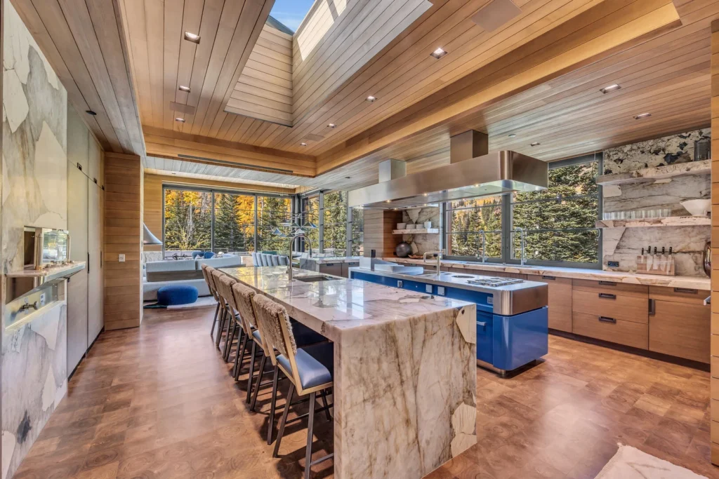 the designer kitchen at Monitors Rest at The Colony in Park City
