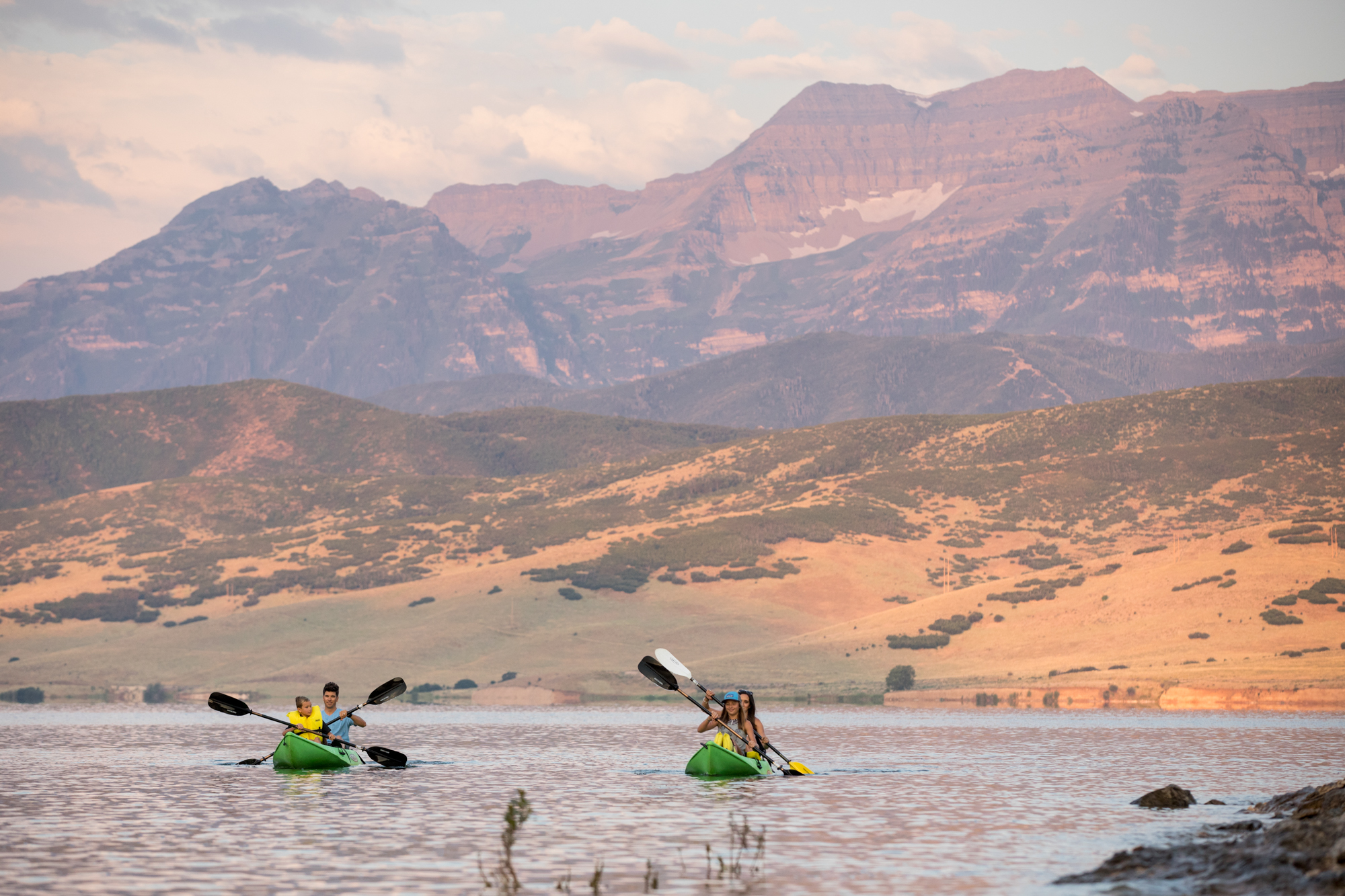 kayaking at deer creek reservoir